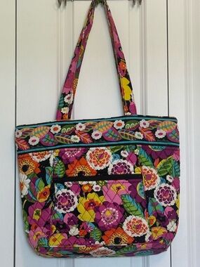 Vera Bradley VaVa Bloom Quilted Floral Tote Bag